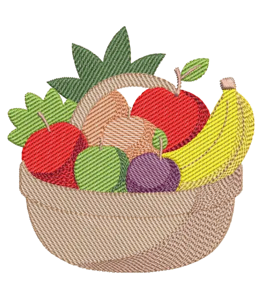Matriz de Bordado Cesta de Frutas